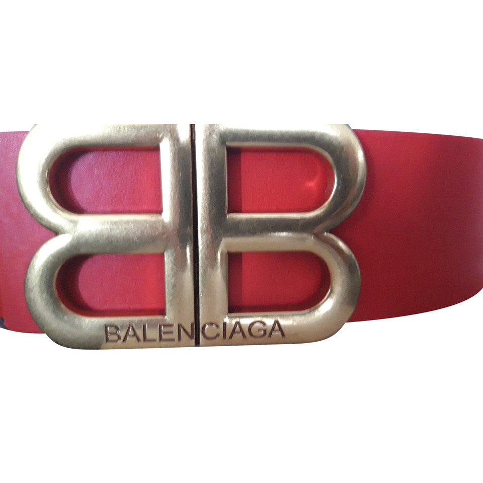 Balenciaga Ceinture en Cuir en Rouge