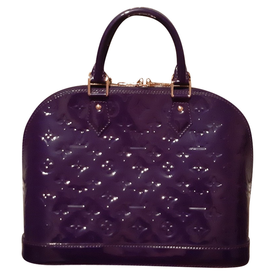 Louis Vuitton Alma aus Lackleder in Violett
