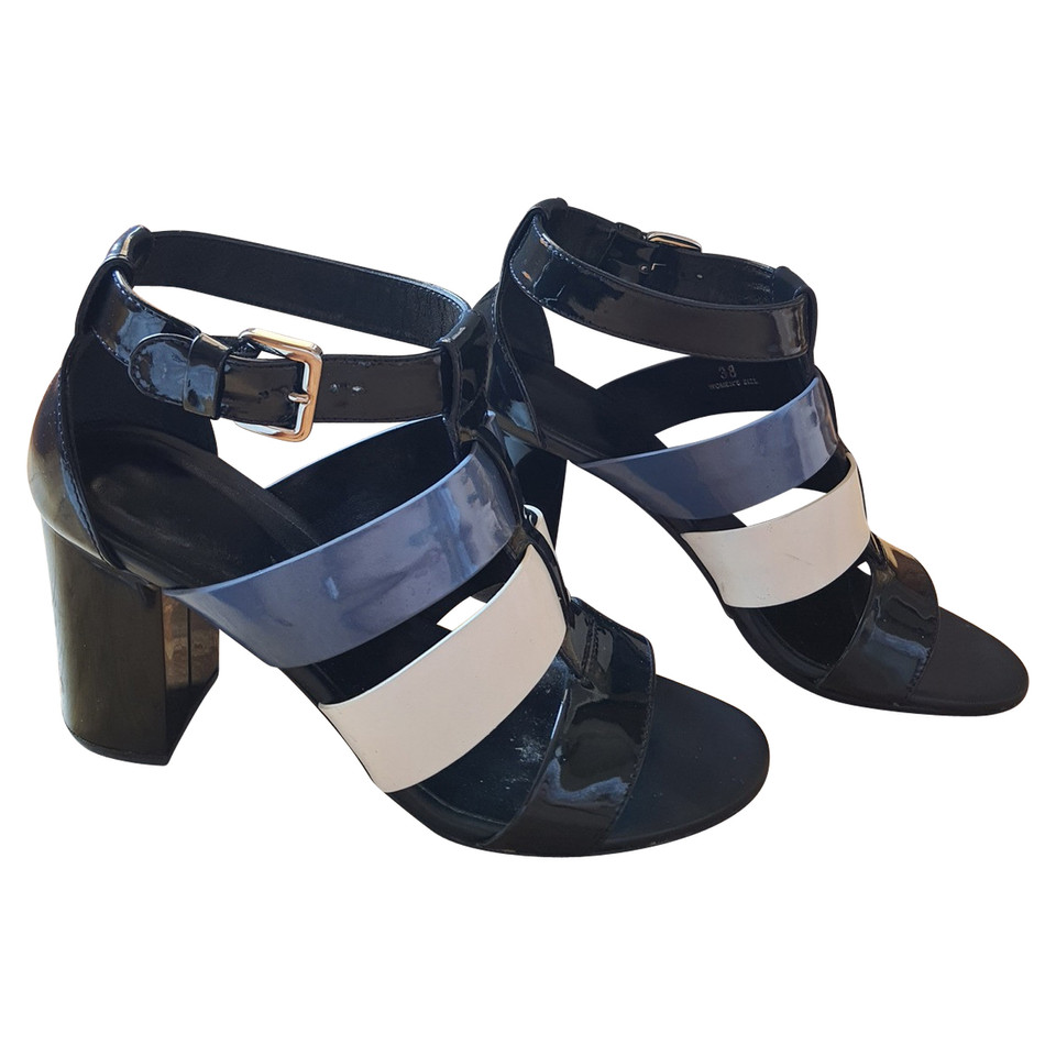Hogan Sandals Patent leather in Blue