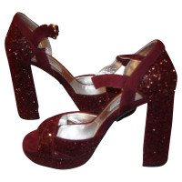 Prada Sandals 36 bordeaux Glitter Plateau