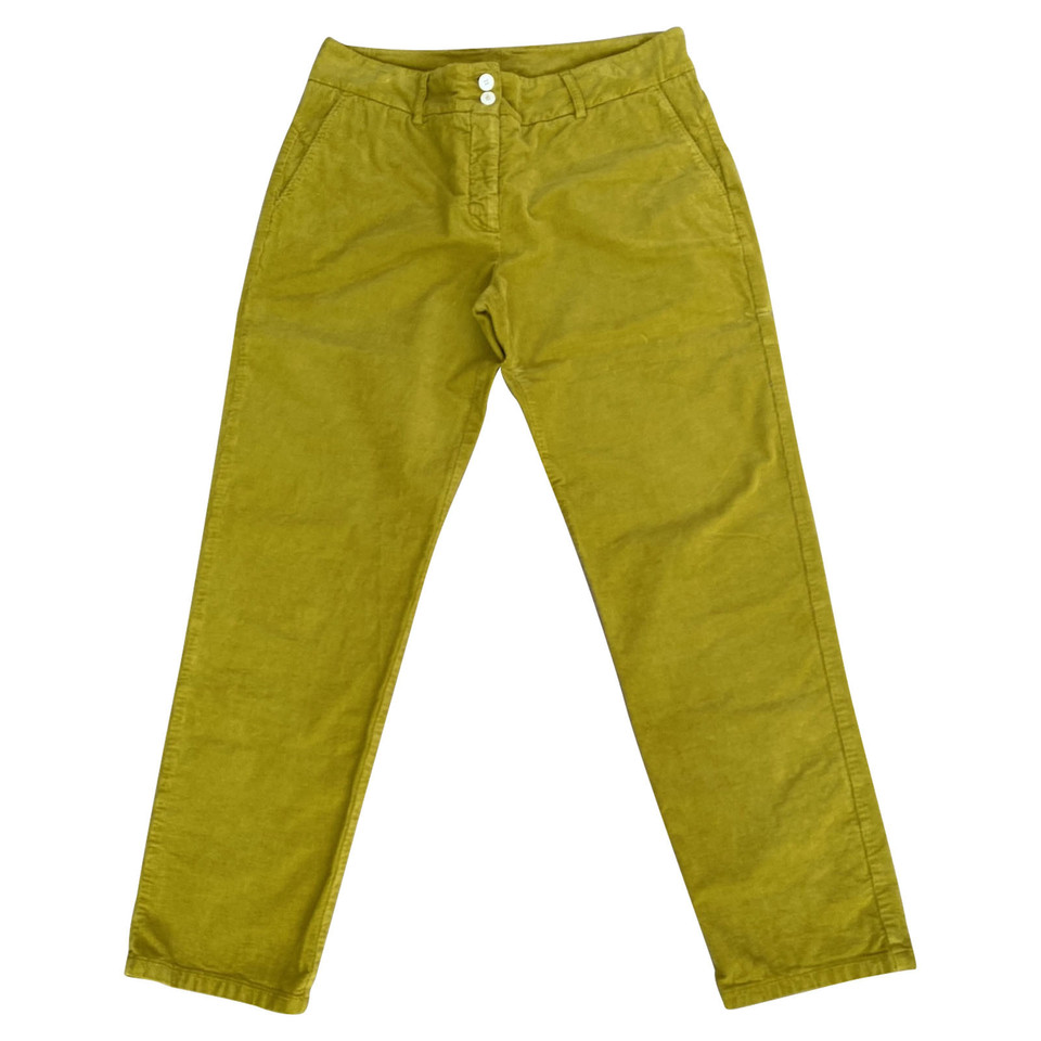 Piazza Sempione Paire de Pantalon en Coton en Jaune