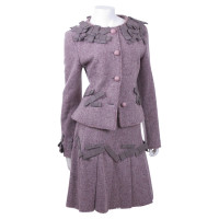 Moschino Cheap And Chic Costume in tweed con levigatura a coste