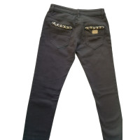 Elisabetta Franchi Paire de Pantalon en Denim en Noir