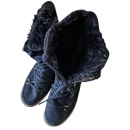 Emporio Armani Stiefel aus Leder in Blau