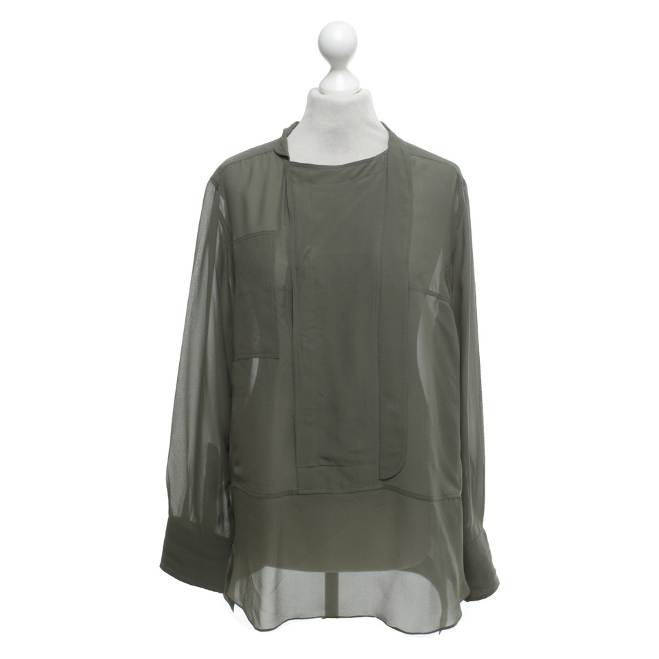 Isabel Marant Silk blouse in khaki