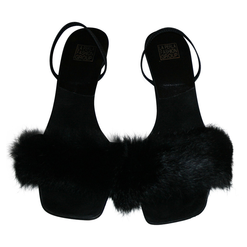 La Perla Sandals with Fox Fur
