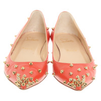 Christian Louboutin Slippers/Ballerinas Leather in Red