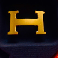 Hermès Cintura in nero/arancio
