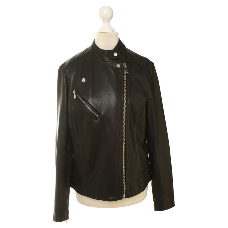 Reiss Leather jacket in black 