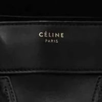 Céline Luggage Mini Fur in Black