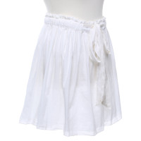 Velvet Skirt Cotton in White