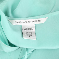 Diane Von Furstenberg Top en Soie en Turquoise