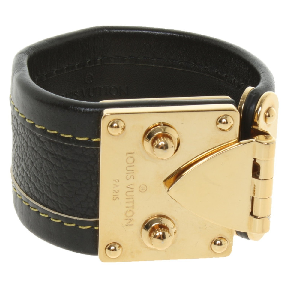 Louis Vuitton Bracelet en noir / or