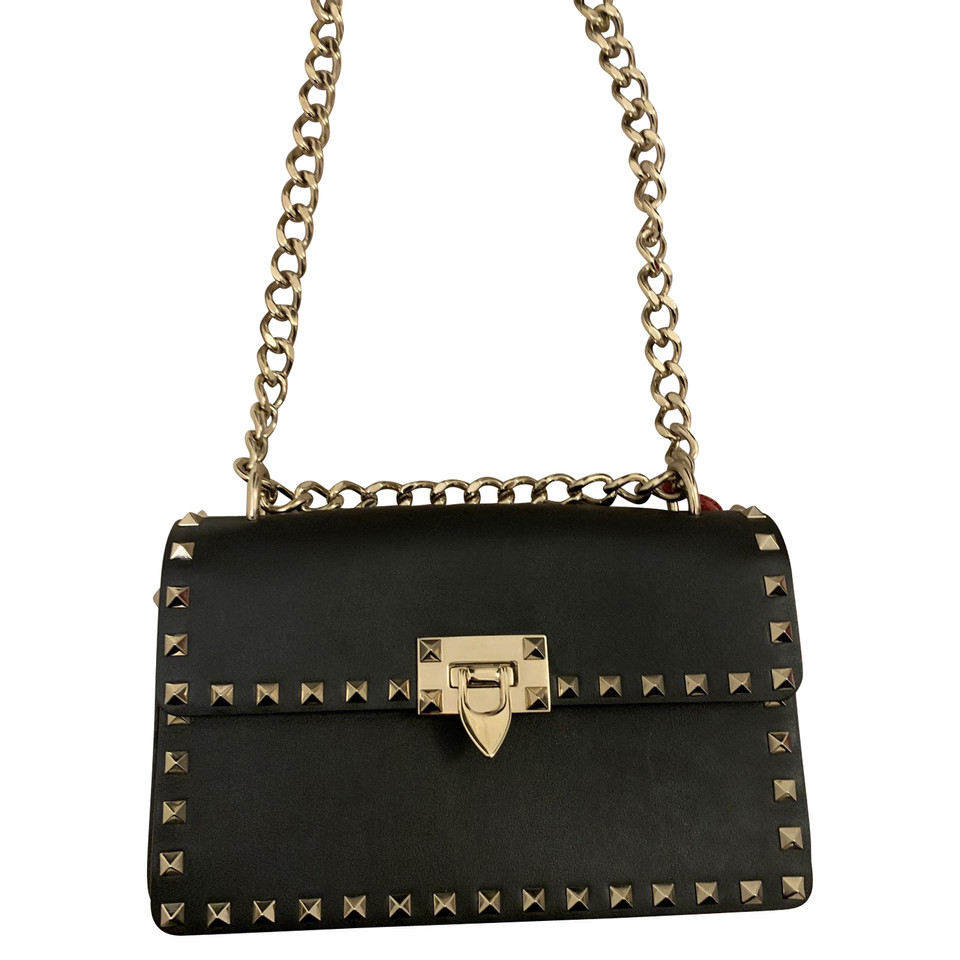 Valentino Garavani Rockstud Leer in Zwart