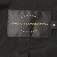 French Connection Leren jas in zwart