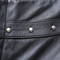 Ralph Lauren Pantalon en cuir en noir