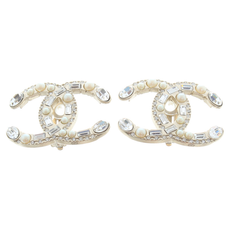 Chanel Earrings with pearls & jewellery stones