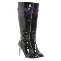 Dolce & Gabbana Shiny leather boots in black