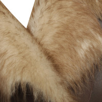 Andere merken Elegantie - lam fur vest in bruin