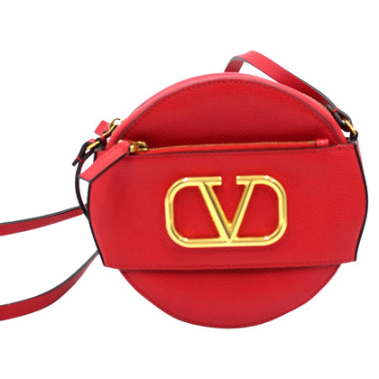 Valentino Garavani Clutch aus Leder in Rot