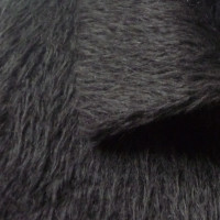 Chloé Schwarzer Mantel mit Alpaka-Wolle