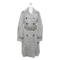 Burberry Veste/Manteau en Fourrure en Gris