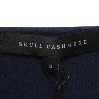 Skull Cashmere Top in blu scuro