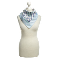 Hermès Zijden sjaal in de kleuren blauw