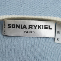 Sonia Rykiel abito di lana in luce blu / crema