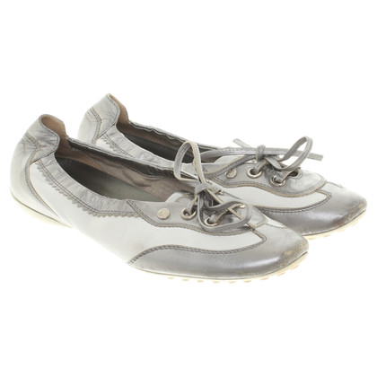 Tod's Lace-up shoes in white / silver