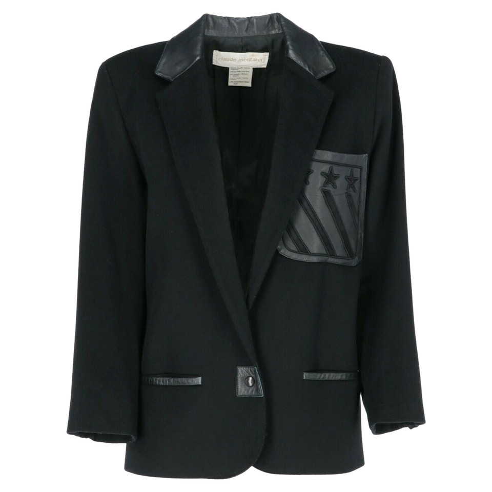 Claude Montana Jacket/Coat Wool in Black