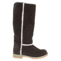 Armani Bottes en daim brun