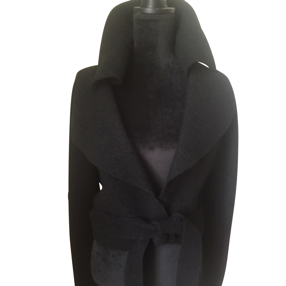 Pierantoniogaspari Jacke/Mantel aus Wolle in Schwarz