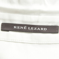 René Lezard Weite Bluse in Weiß