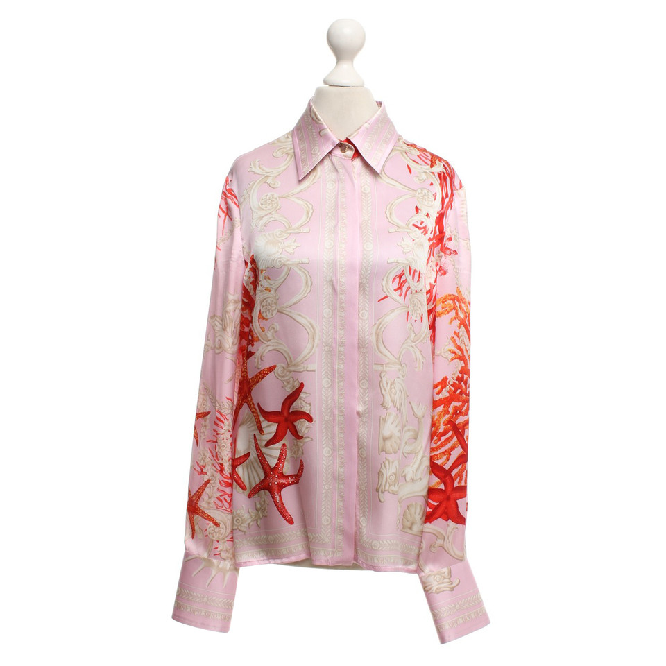 Versace Zijden blouse met patroon