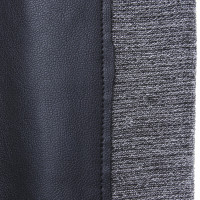 Velvet Leggings with leatherette trim