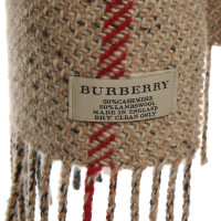 Burberry Sciarpa in lana con frange