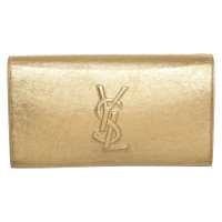 Yves Saint Laurent Belle de Jour Clutch en Cuir en Doré