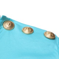 Balmain Top en Coton en Turquoise
