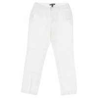 Ralph Lauren Paire de Pantalon en Lin en Blanc