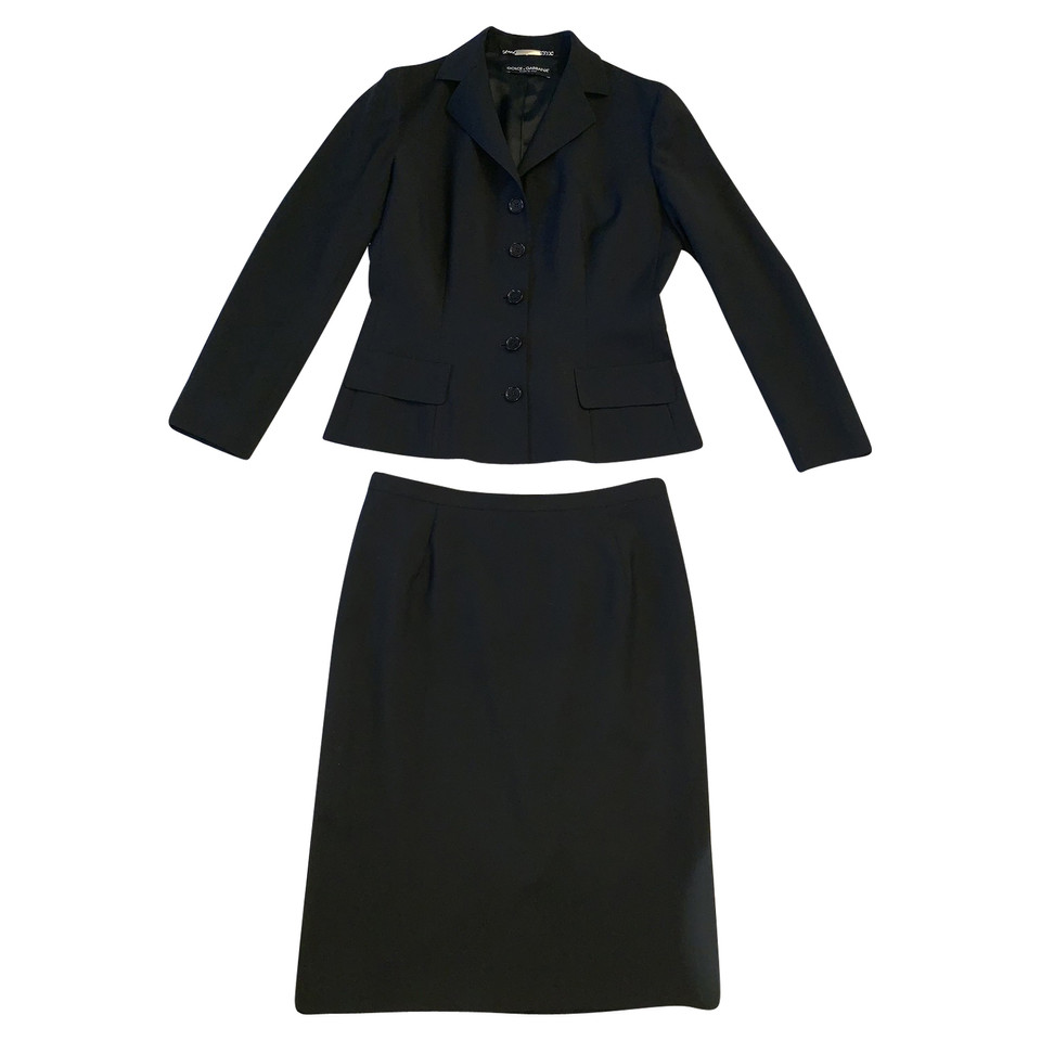 Dolce & Gabbana Anzug aus Wolle in Schwarz