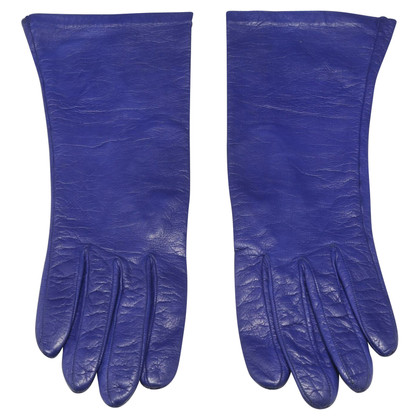 Hermès Handschuhe aus Leder in Blau