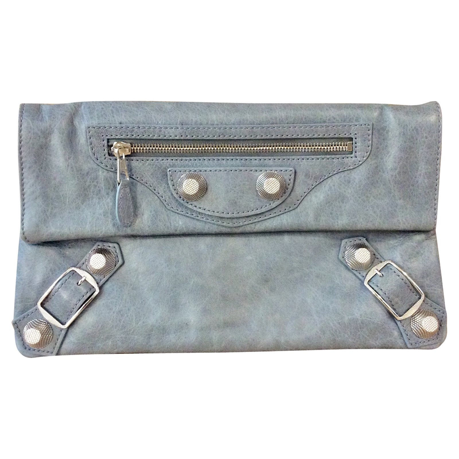 Balenciaga Clutch Bag Leather in Grey Second Hand Balenciaga Clutch Bag Leather in buy used for 300€ (4285918)