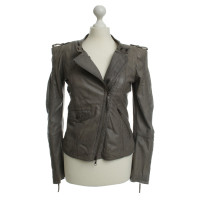 Drykorn Leather jacket in grey 
