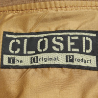 Closed giacca di pelle scamosciata in marrone