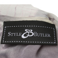 Style Butler chemisier en soie avec des motifs