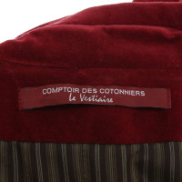 Comptoir Des Cotonniers blazer velours rouge
