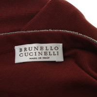 Brunello Cucinelli Jersey top in Bordeaux
