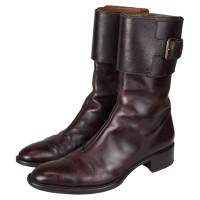 Sartore Bottines en Cuir en Bordeaux