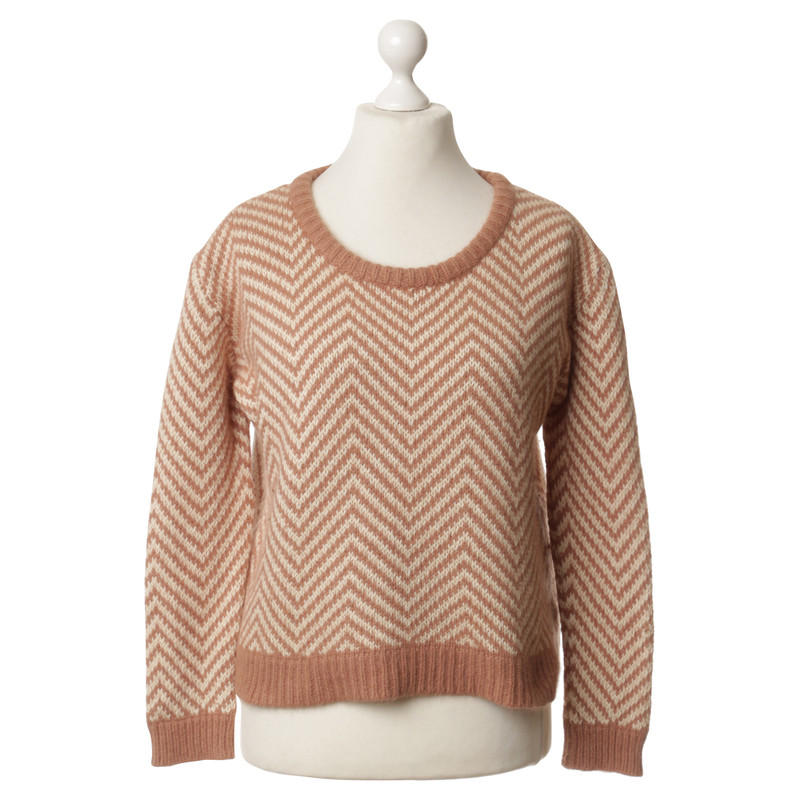 Ganni Sweater with herringbone pattern